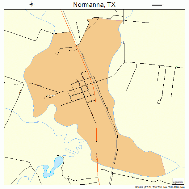 Normanna, TX street map