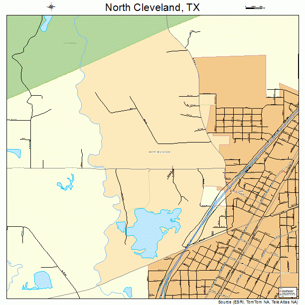 North Cleveland, TX street map