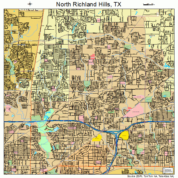 North Richland Hills, TX street map