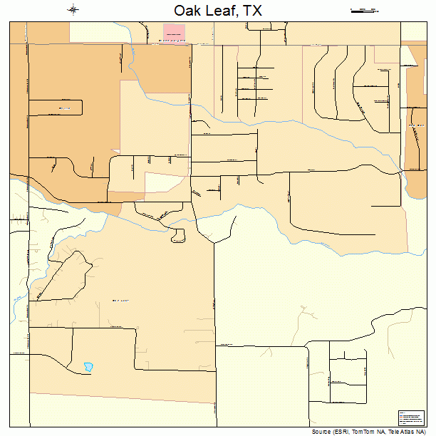 Oak Leaf, TX street map