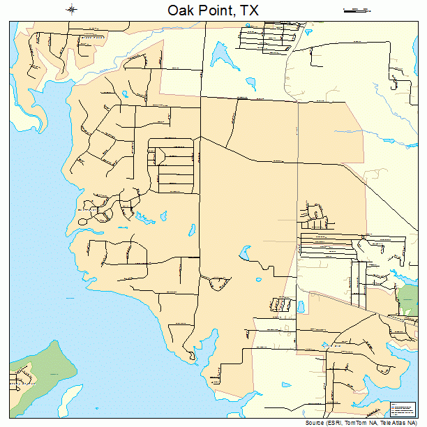 Oak Point, TX street map