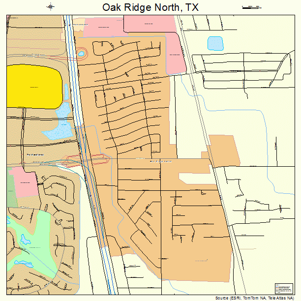 Oak Ridge North, TX street map