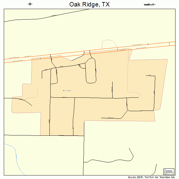 Oak Ridge, TX street map