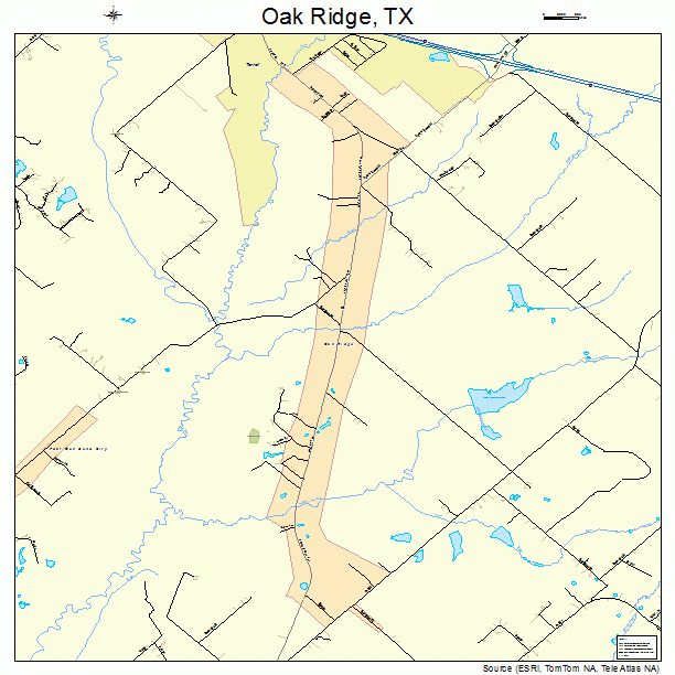 Oak Ridge, TX street map