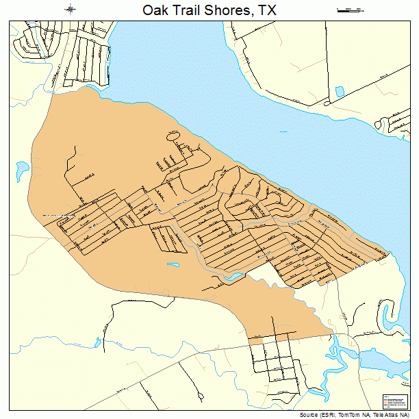Oak Trail Shores, TX street map