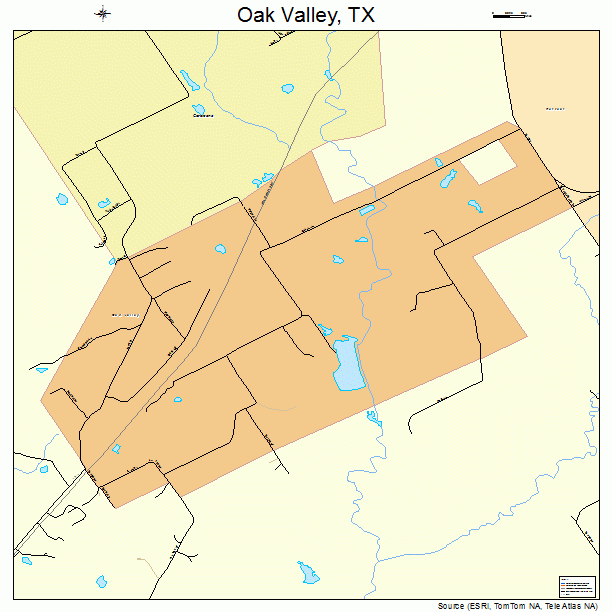 Oak Valley, TX street map