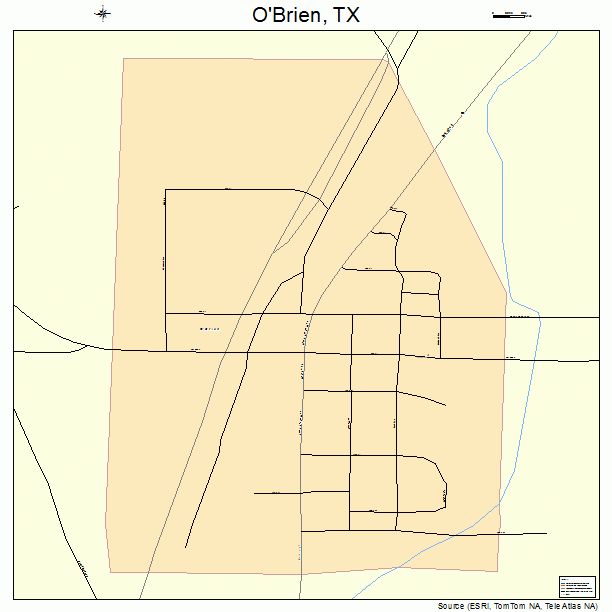 O'Brien, TX street map