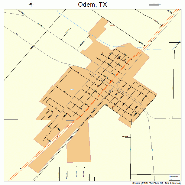 Odem, TX street map