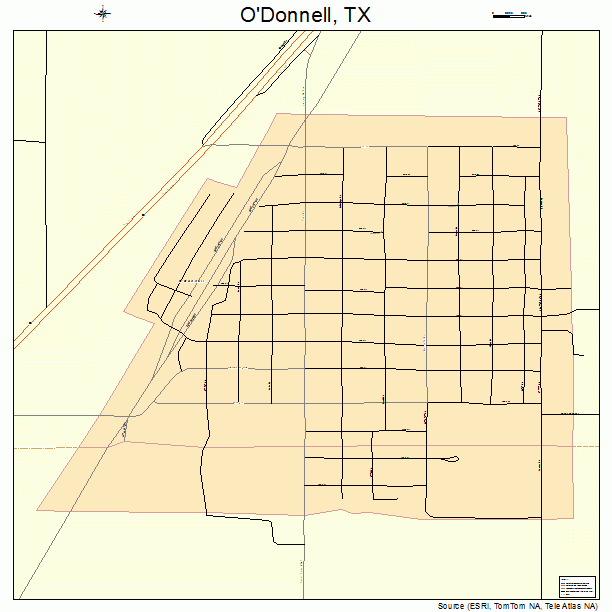 O'Donnell, TX street map