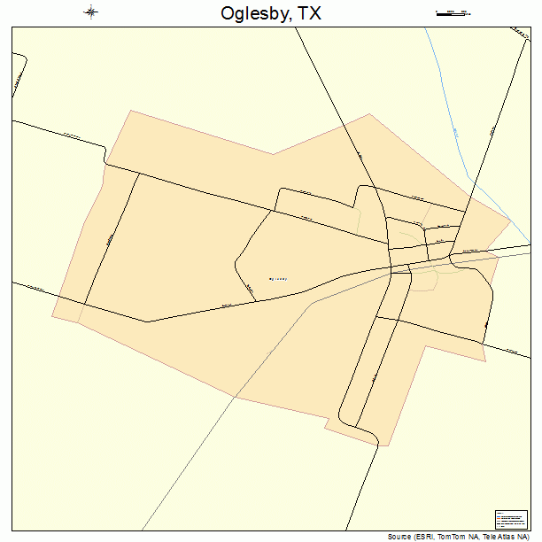 Oglesby, TX street map