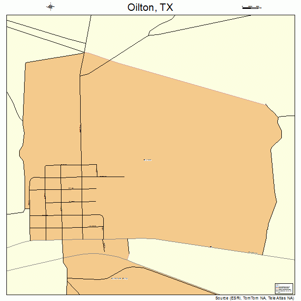 Oilton, TX street map