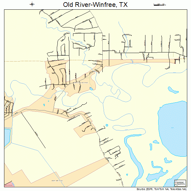 Old River-Winfree, TX street map