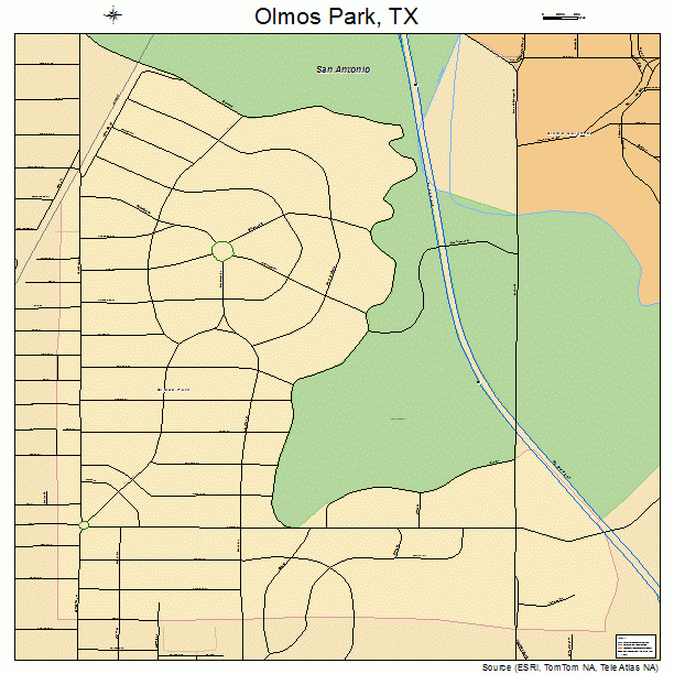 Olmos Park, TX street map