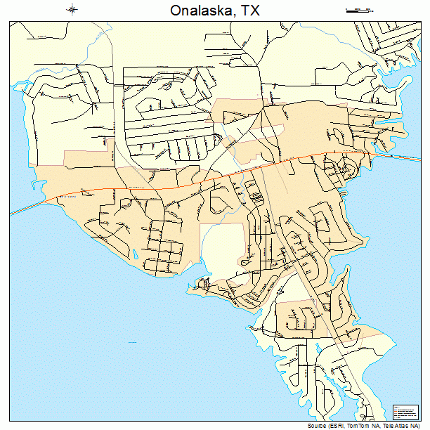 Onalaska, TX street map
