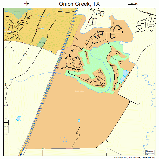 Onion Creek, TX street map