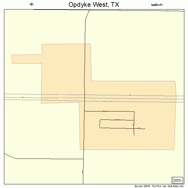 Opdyke West, TX street map