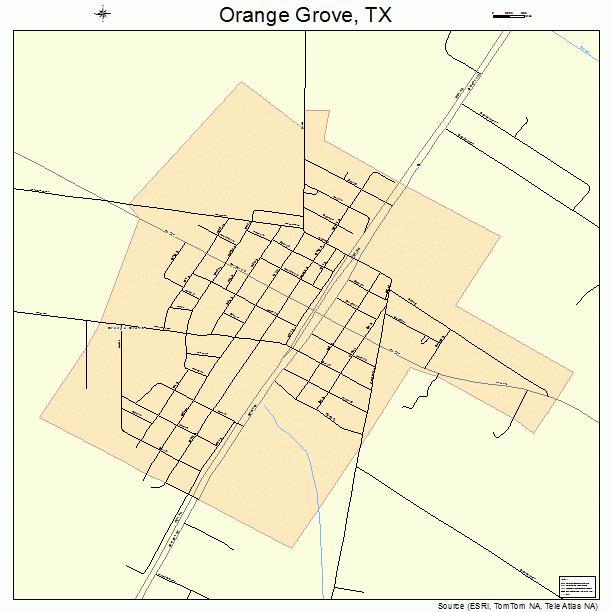 Orange Grove, TX street map