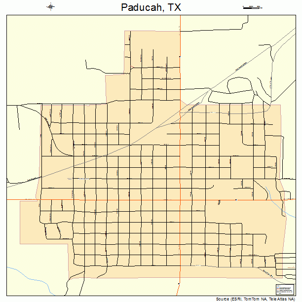 Paducah, TX street map