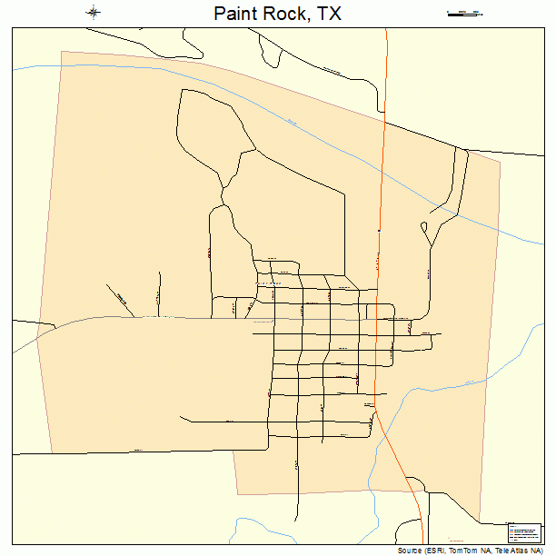 Paint Rock, TX street map