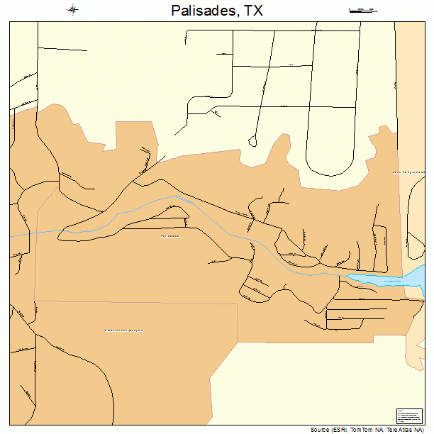 Palisades, TX street map