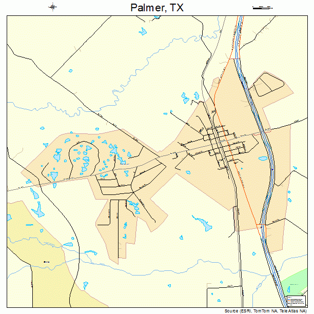 Palmer, TX street map