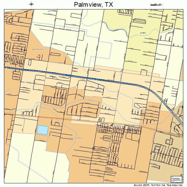 Palmview, TX street map