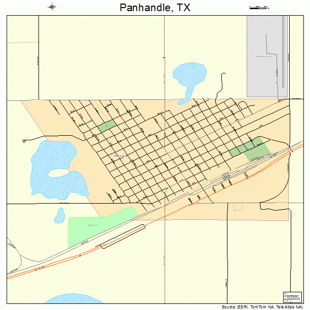 Panhandle, TX street map