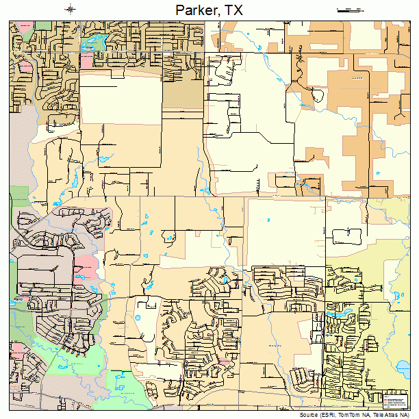 Parker, TX street map
