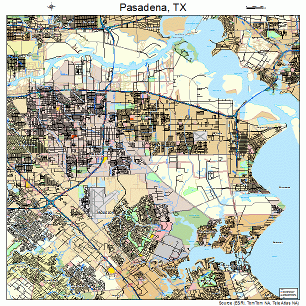 Pasadena, TX street map