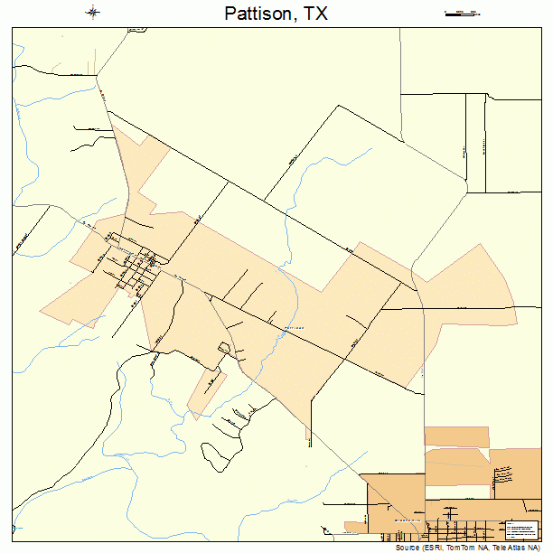 Pattison, TX street map