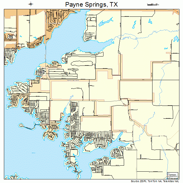 Payne Springs, TX street map