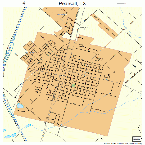 Pearsall, TX street map