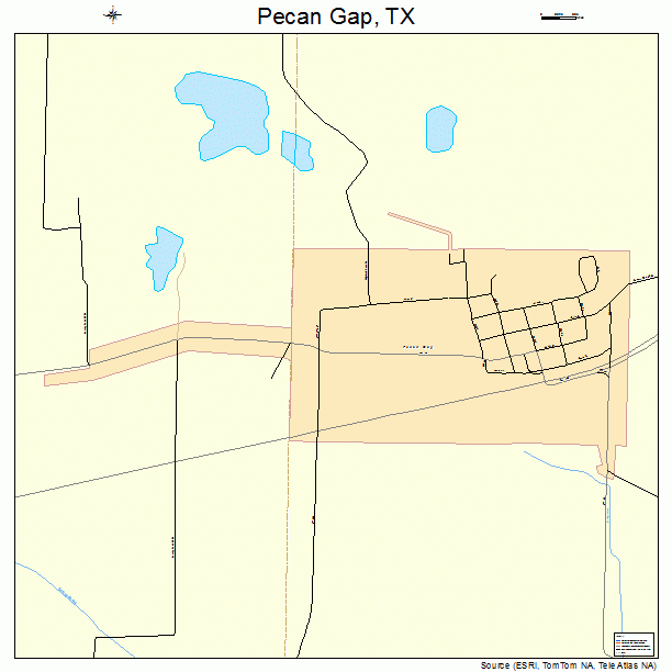 Pecan Gap, TX street map