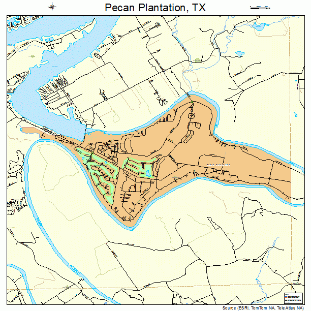 Pecan Plantation, TX street map