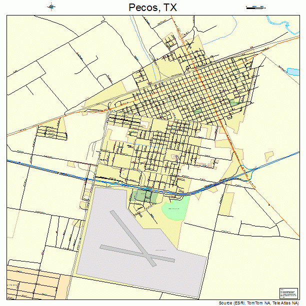 Pecos, TX street map