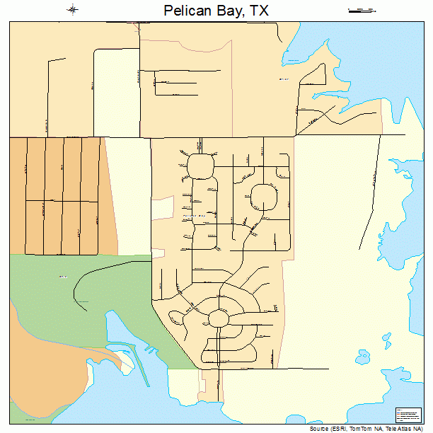Pelican Bay, TX street map