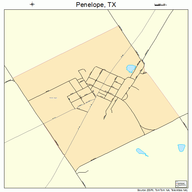 Penelope, TX street map