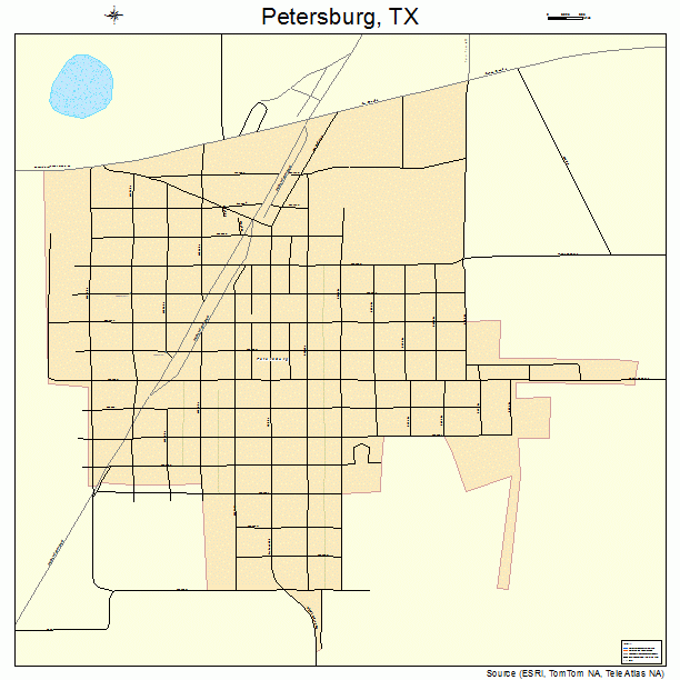 Petersburg, TX street map