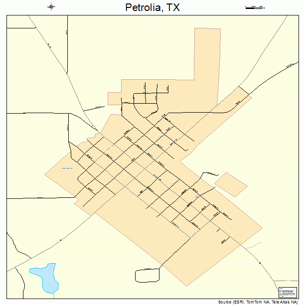Petrolia, TX street map