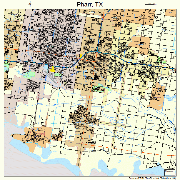 Pharr, TX street map