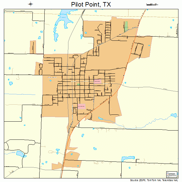 Pilot Point, TX street map