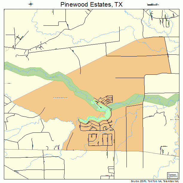 Pinewood Estates, TX street map