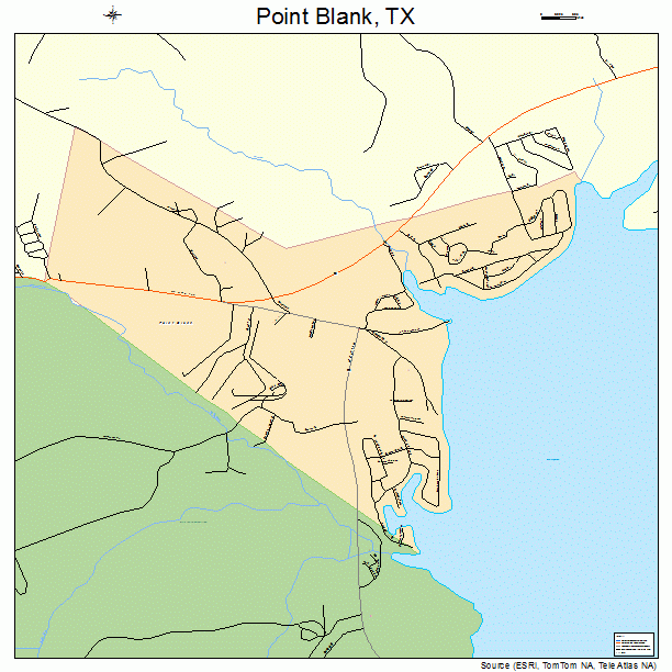 Point Blank, TX street map