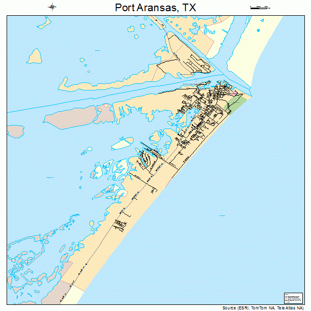 Port Aransas, TX street map