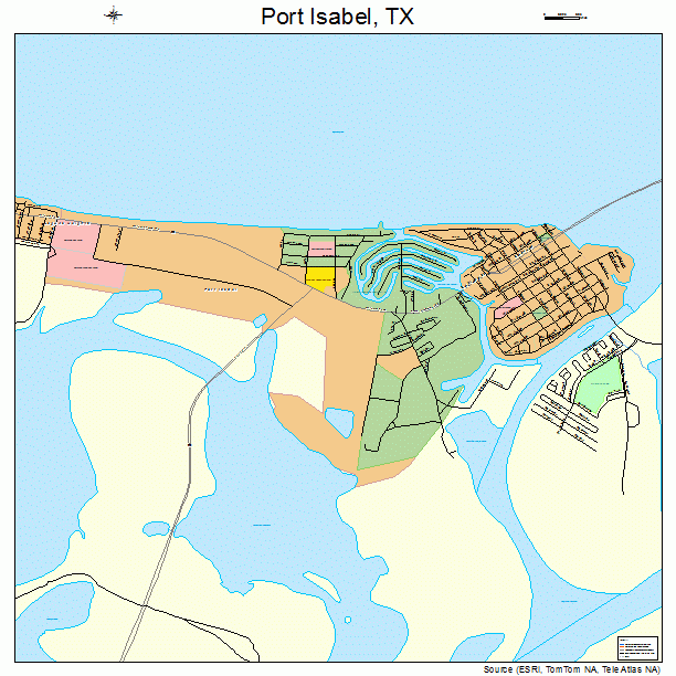 Port Isabel, TX street map