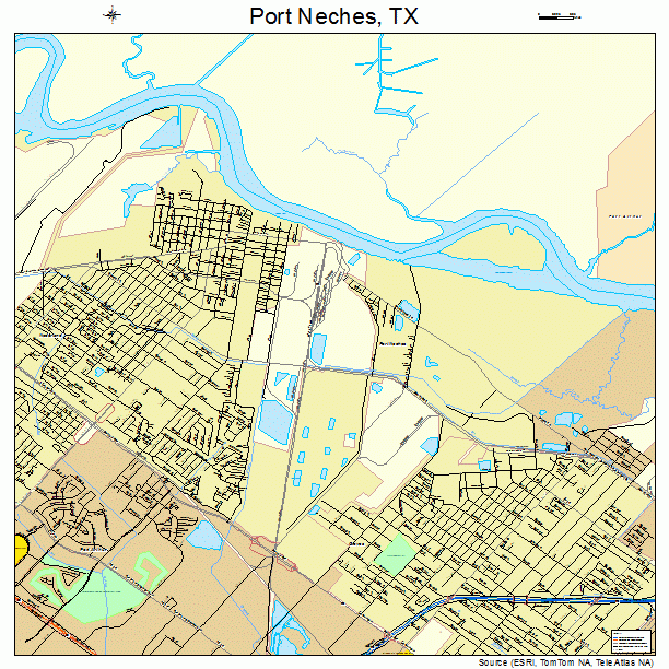 Port Neches, TX street map