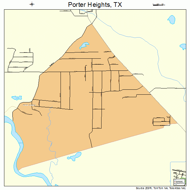 Porter Heights, TX street map