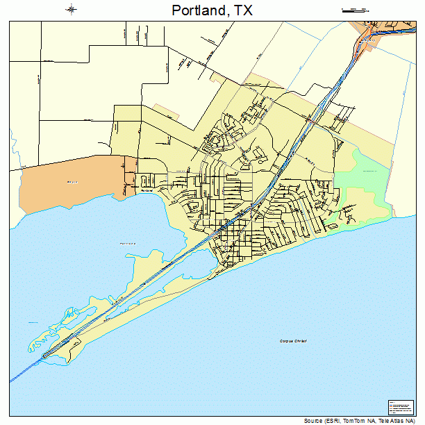 Portland, TX street map