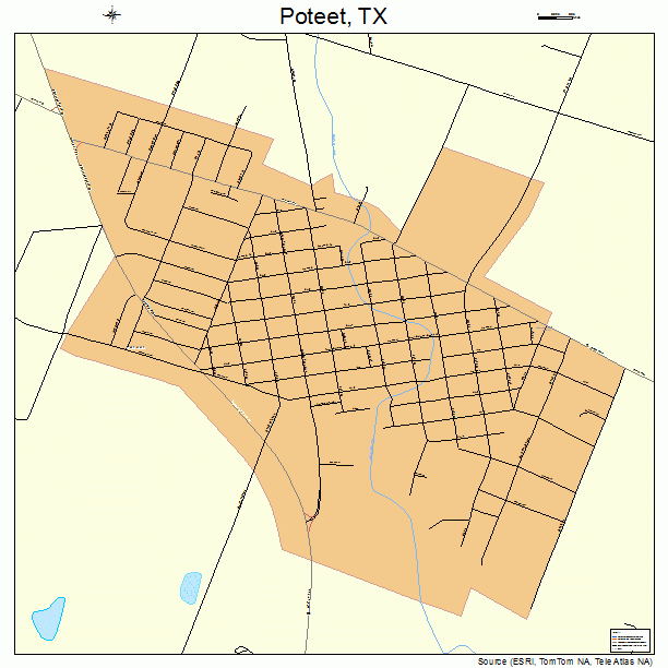 Poteet, TX street map