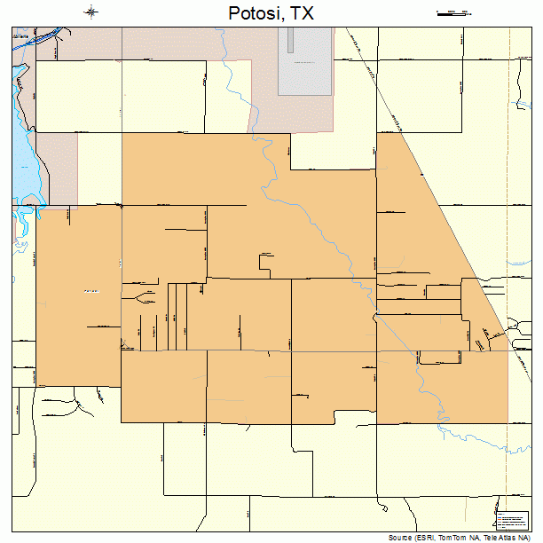 Potosi, TX street map